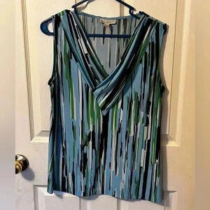 Dana Buchman Multicolor Sleeveless Top Womens Size S 210424MGO/WHB